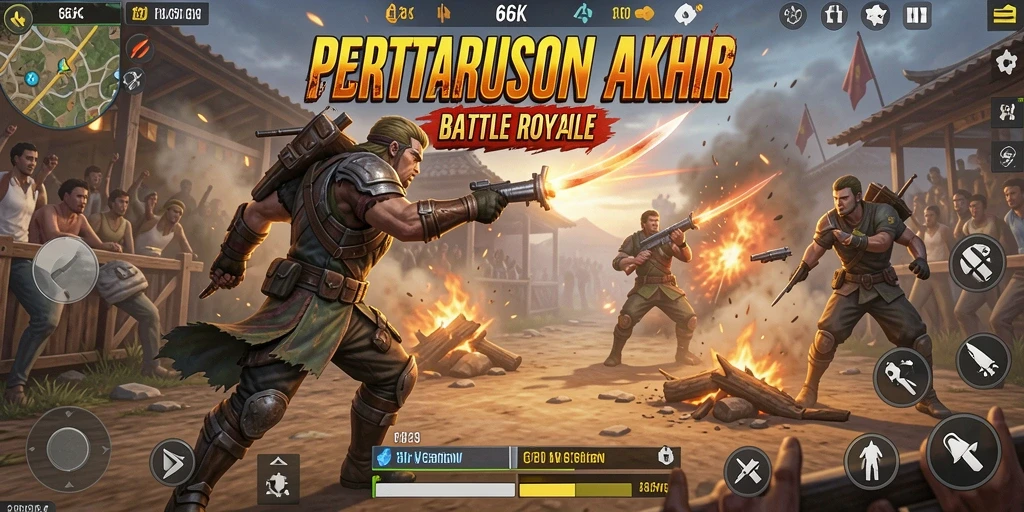 Gameplay mendebarkan dari 66K dalam pertempuran Battle Royale.