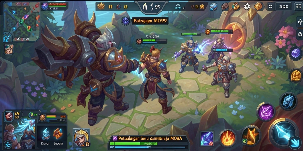 Gameplay seru ADI99 dalam pertarungan tim yang intens.