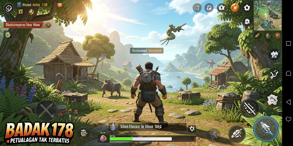 Tampilan gameplay seru BADAK178 dalam dunia terbuka yang luas.