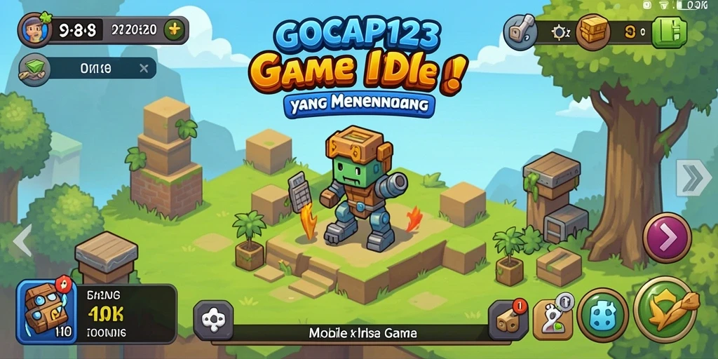 Screenshot gameplay GOCAP123 menunjukkan interaksi sederhana dan visual yang menawan.