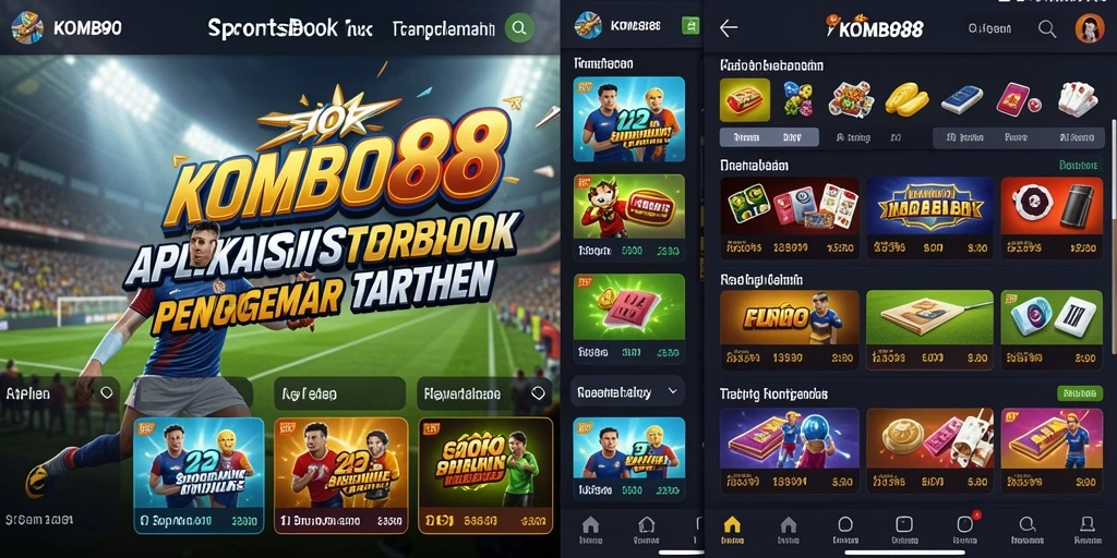 Tampilan screenshot KOMBO88 dengan antarmuka Sportsbook yang menarik.