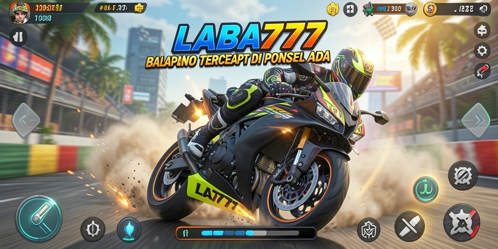 Tampilan menarik dari gameplay balapan motor di LABA777.