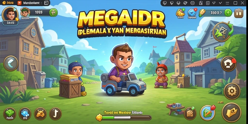 Tampilan gameplay MEGAIDR yang menawan dan sederhana.