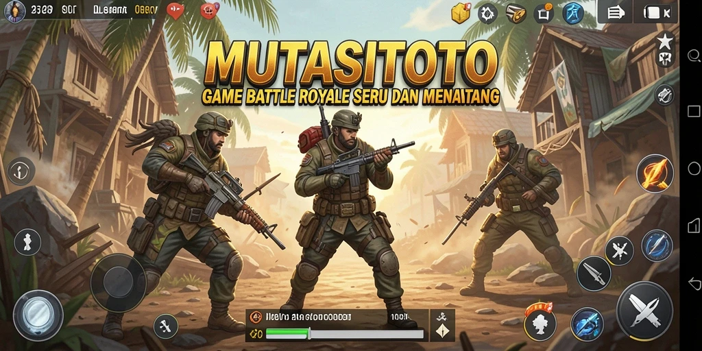 Tampilan gameplay yang mendebarkan di arena Battle Royale.