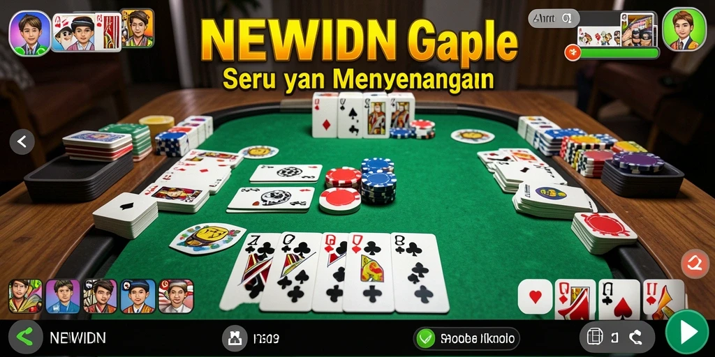 Tampilan gameplay seru dari game Gaple NEWIDN.