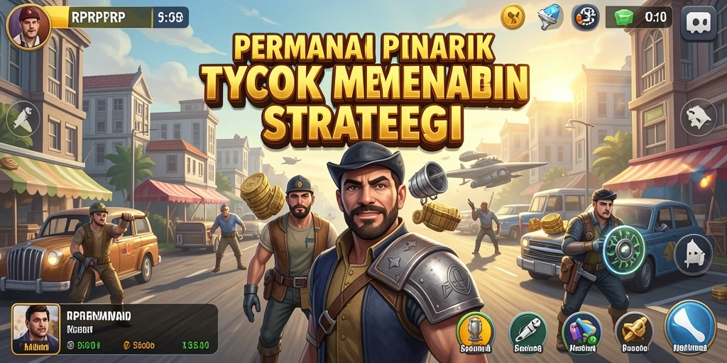 Screenshot menunjukkan gameplay menarik RPRPRP dengan elemen Tycoon.