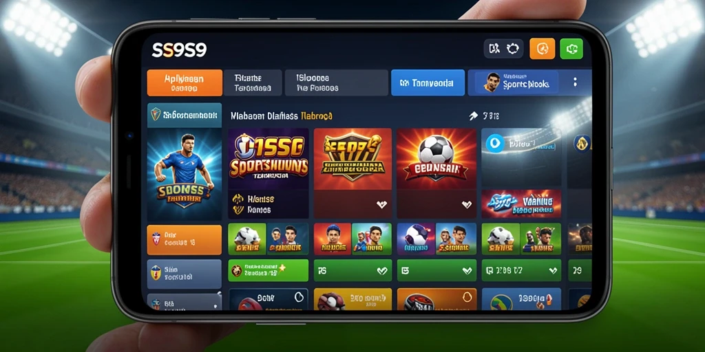 Tampilan gameplay menarik dari S9S9 yang menampilkan taruhan olahraga.