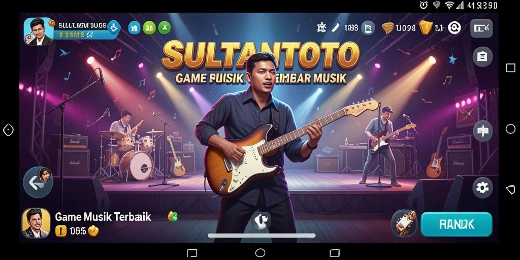 Tampilan gameplay <strong>SULTANTOTO</strong> dengan berbagai lagu menarik.